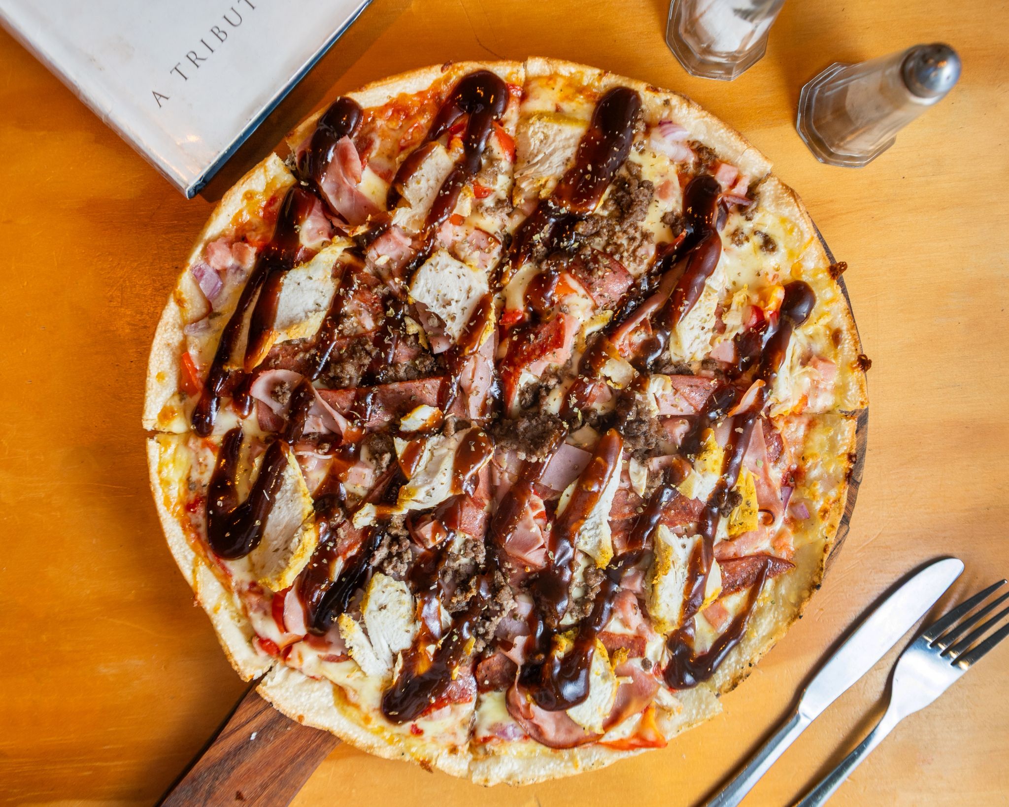 Pizza and mains menu